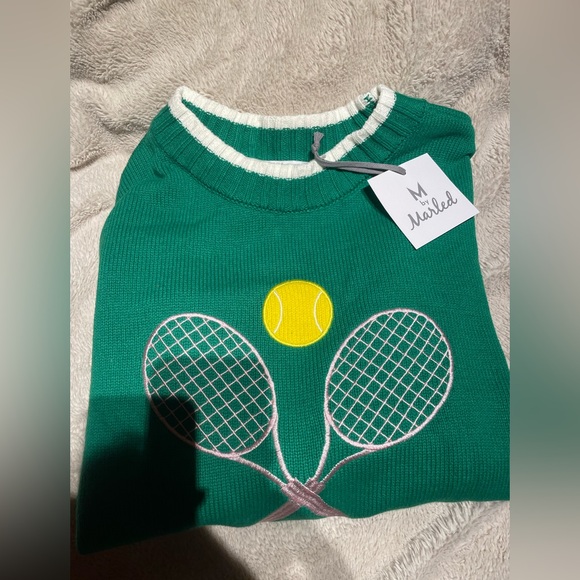 NWT M by Marled Embroidered Pickleball Sweater - Picture 4 of 5